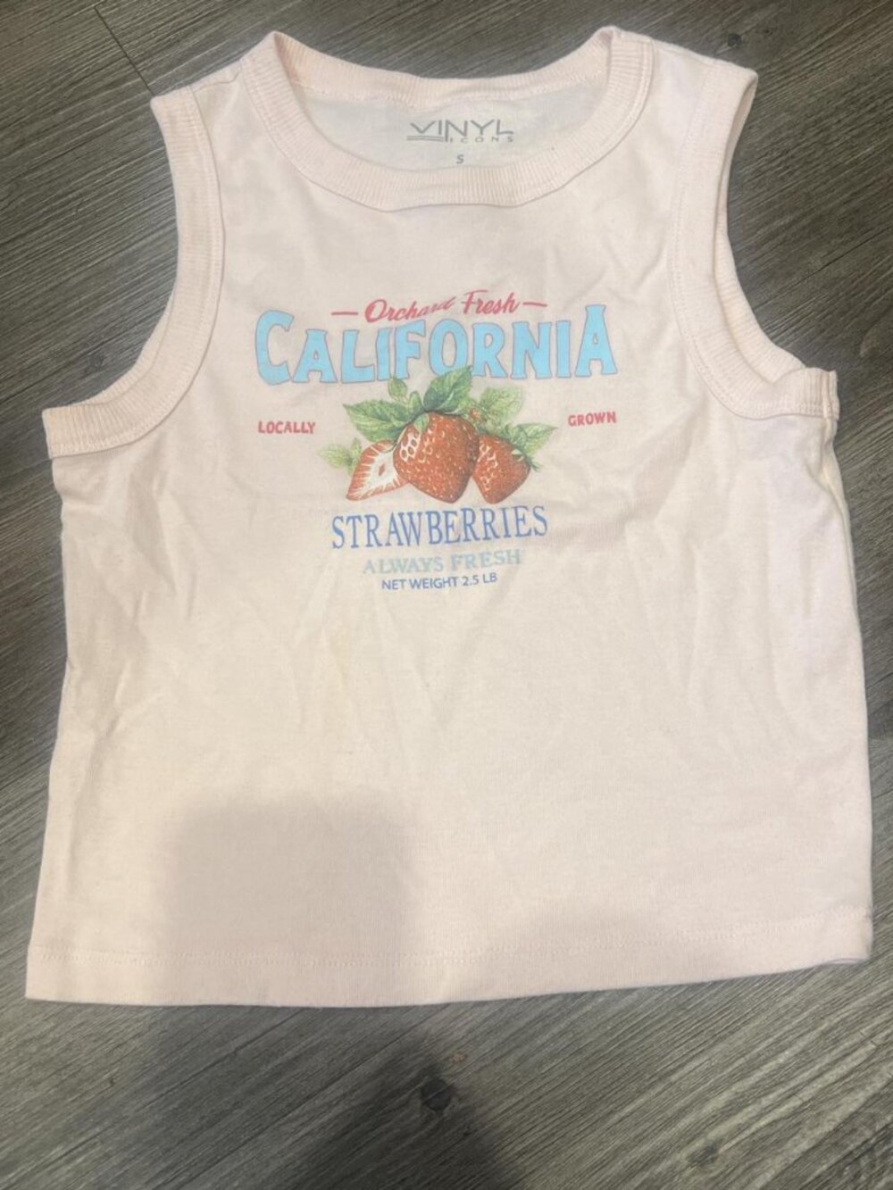 Pink California Strawberry Crop Top
